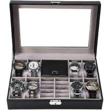Watch Box, Watch Display Case, Multifunctional Watch Display Case, Jewelry Storage Box For Rings, Organizer, 38186411 - Lime Green - View 5