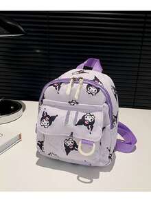Mochila Sanrio Kuromi e Hello Kitty - Adequada para estudantes do ensino fundamental, médio, high school e faculdade, mochila infantil espaçosa, ideal para escola, viagens e uso diário. Design de desenho animado fofo, detalhes requintados, material durável, alças de ombro reforçadas, design de múltiplos bolsos, pode armazenar livros, artigos de papelaria e itens essenciais, confortável para carregar por muito tempo, um presente ideal para fãs de todas as idades da Sanrio. - Multicolorido - Visão 3