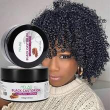 MELAO Black Castor Oil Curling Cream For Natural Hair | Defining Cream For Curls, Coils & Waves | Moisturizing Styling Cream With Shea Butter & Jamaican Castor Oil | Frizz Control, Hydration, Soft Hold For Women & Men​