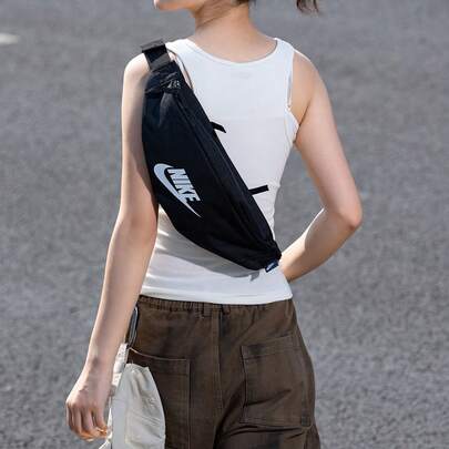 Nike DB0490-010 Unisex Sports Bag, Outdoor Travel Sling Bag, Waist Pack, Casual Chest Bag, Shoulder Bag