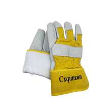 Leather MIG Welding Gloves - Heat Fire Resistant For Welding/Grilling/BBQ/Fireplace(Black/Brown/Blue),Gold - 金子 - 查看 4