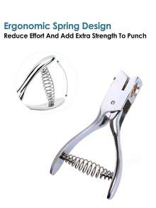 1 pieza Perforadora manual de agujero ovalado, adecuada para tarjetas de PVC - Perforadora de insignias de metal manual con ranura de 15x3mm sin rebabas, herramienta profesional para tarjetas de identificación/insignias de fotos/álbumes de recortes - Edición de pequeña empresa esencial para oficina y manualidades - Multicolor - Ver 5