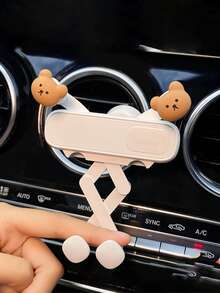 新款车载手机支架，可爱横竖两用出风口安装式车载导航支架
