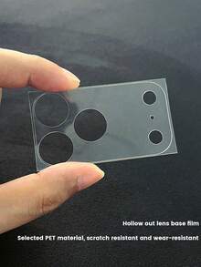 [2+2] For IPhone 17pro/17pro Series, 2pcs Fiber Glass PET Soft Film Curved Edge Back Protector, High Definition, Anti-Scratch, Anti-Fingerprint + 2pcs Camera Lens Protector, Anti-Scratch, Anti-Fingerprint + 2pcs Earpiece Dust Proof Sticker, Protect Charging Port, Anti-Scratch - Clear - View 5