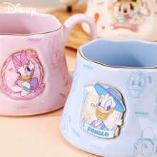 Disney Official Mickey Mouse Emblem Ceramic Coffee Mug, Cute Cartoon Embossed Household Water Cup - Multicolor - View 5