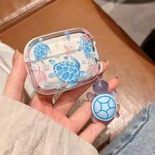 Apple Wireless Earphones Turtle Design Anti-Fall Protective Case - Clear - View 8
