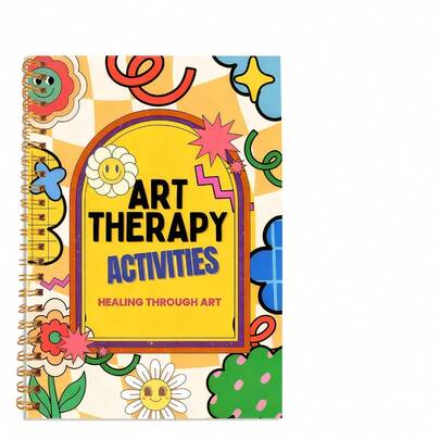 1 stuk 5,5 x 8,3 inch oefenboek voor kunsttherapie, persoonlijke levensplanning, helpt bij emotionele expressie, verlicht emoties en angst, verbetert zelfplanning, bevordert emotionele expressie en zelfbewustzijn, spiraalgebonden notitieboek.