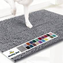 Super Absorbent Microfiber Dog Doormat For Muddy Paws, Washable Non-Slip Pet Mat, Quick-Drying Chenille Entrance Mat, Machine Washable Indoor/Outdoor Mat