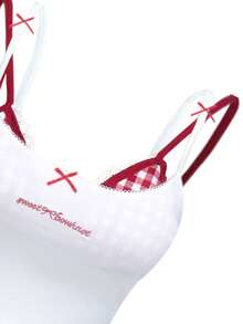 Sweet & Hot Girl Sleeveless Camisole Top, Sexy White Layering Cami Top For Summer, Cropped Sleeveless Shirt - White - View 9