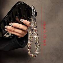 [Luxury Handbag Chain] Luxury Crystal Bead Handbag Chain Wrist Short Lanyard | High-End With Clip For Phone Case Keychain Bag Pendant - 彩色 - 查看 5