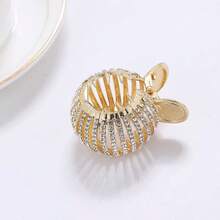 3pcs/Set Rhinestone Hair Claw Clips, Suitable For High Ponytail & Thick Long Hair, Fashionable Women's Shiny Zinc Alloy Hair Accessories