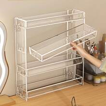 1个壁挂式收纳架，化妆品整理架，适用于浴室梳妆台，化妆品展示架，多功能收纳架，可放置收藏品、零食、发饰、指甲油、太阳镜 | 浴室配件，化妆间装饰 - 無色 - 查看 9