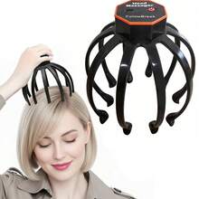 FollowBreak جهاز مساج فروة الرأس كهربائي قابل للشحن محمول، 3 أوضاع اهتزاز، 300 ملي أمبير، 10 عقد تدليك، أداة تدليك شخصية للاستخدام المنزلي والمكتبي - متعدد الألوان - مشاهدة 2