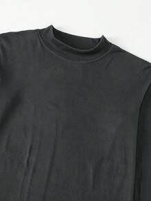 paquete de 3 piezas de camisetas térmicas de manga larga con cuello alto para hombres, de colores variados, capa base casual y cálida para otoño/invierno - Multicolor - Ver 3
