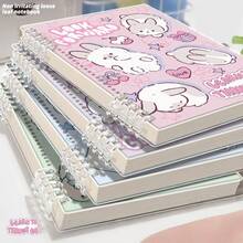 Cute Cartoon Notebook, Ins-Worthy Loose-Leaf Notepad, Detachable Grid Diary
