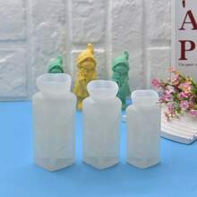 1 pieza Molde de silicona de figura de niña de dibujos animados con un enanito lindo con sombrero - Blanco - Ver 6