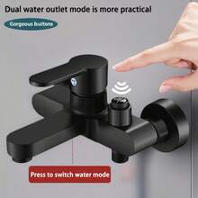 Classic Zinc Alloy Shower Faucet - Cold And Hot Water Mixing Valve, Knob To Switch Water Flow Mode, Wall-Mounted Bathroom Three-Way