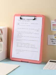 1pc A4 File Folder Board With Storage, High Capacity Office Clipboard With Pen Holder, Metal Clip, Wear-Resistant, Smooth Surface For Writing, Suitable For Writing, Learning, Interviews, Sketching, Applicable For Teachers, Schools, Stationery Stores, Construction Sites, Homes And Other Occasions - Multicolor - View 13