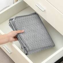 1pc Clothing & Pants Storage Bag, Wardrobe Organizer Box, Drawer Type Storage Box, Flat Underbed Storage Bag, Large Capacity Quilt Storage Bag, Waterproof & Moisture-Proof Material, Reinforced Handle, Transparent Window, Home Organizer, Decorative Item, Holiday Decoration - Grey - View 4