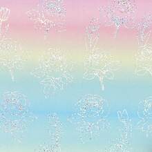 1卷闪亮全息生日包装纸套装，金属质感生日礼物包装纸，适合儿童、女孩，展开后43厘米，总长300厘米/118英寸（4种款式可选） - 彩色 - 查看 11