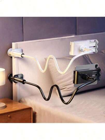 1pc Flexible Gooseneck Phone/Tablet Stand, Adjustable Holder For Bed, Desk, Sofa, Compatible With IPad, Kindle, Galaxy Tabs, Suitable For Christmas, Birthday Gift Compatible With IPhone, Android Phone, Gift For Birthday, Family, Friends For Office, Dorm And Home Use Gifts Birthday Home Dorm Office 360 Degree Rotating Phone Stand Phone Holder Strong Load-Bearing