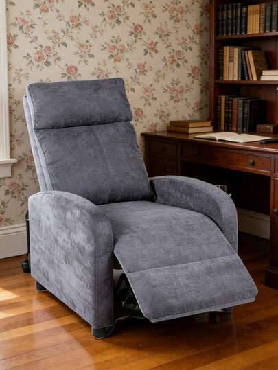 Fotel toaletowy z grubego lnu, regulowana sofa odpowiednia do salonu, z podnóżkiem i podłokietnikami, kanapa-ławka odpowiednia do sypialni, salonu, miejsc rozrywki i wypoczynku