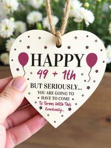 1 Peça Presente de Aniversário para Filhas/Filhos/Casais, Placa de Coração de Madeira, Decoração de Festa, Artesanato, Ornamentos, Decoração de Cena, Presente Ideal para Melhores Amigos, Decoração de Festa de Feriado (Com Corda) - Multicolorido - Visão 20