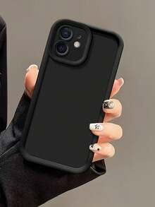 3pcs Gradient Photo Frame Dopamine Frosted Phone Case Compatible With Apple 17/17Pro/17promax/16/16Pro/16Promax/14/13/12/11/12/13 Pro Max, Full-Body Protective Cover, Minimalist Design, Cute Cartoon Style, Perfect Protection For Your Phone - Black+White+Coffee - View 4