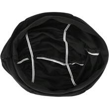 Fabric Swimming Cap For Women Pleated Swim Hat Breathable Bathing Shower Cap Solid Color Chemo Turban Hat - màu đen - Xem 7