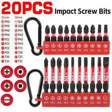 A 20-Piece Multi-Specification Impact Screw Screwdriver Set, Covering PH/PZ/SL/SQ/TORX, With Dual Lengths Of 25mm And 50mm, Is Suitable For Various Scenarios Such As Home Maintenance, Industrial Assembly, And Quick Automotive Repair, Featuring High Strength And Impact Resistance - Multicolor - View 13