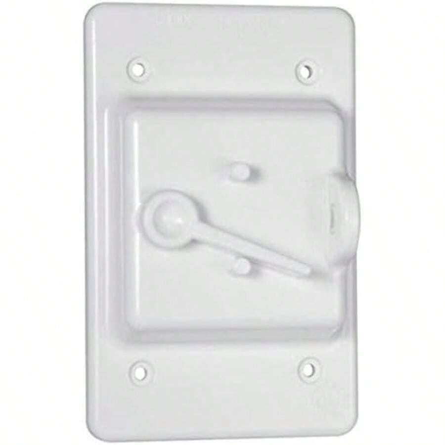 BELL PTC100GY - Interruptor de palanca de 1 banda no metálico resistente a la intemperie, color gris(1 Gang Blanco) - Multicolor - Ver 1