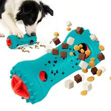 宠物哑铃慢食喂食器，狗狗零食分配器，互动益智玩具 - 藍色 - 查看 7