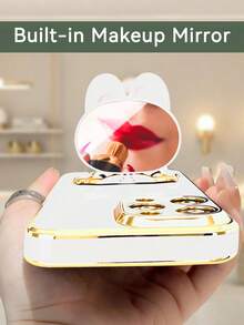 这款奢华电镀手机壳配有创意可爱猫咪支架和内置化妆镜，采用时尚硅胶材质，防震，兼容 16/15/14/13/12/11/X/XS/XR/8/7 Plus/Pro Max、Galaxy S25/S24/S23/S22/S21/Note 20/A55/A54/A53/A52/A35/A34/A23/A16/A15/A14/A13/A12/A05S/FE/Ultra 4G/5G、Redmi Note 13 Pro、Infinix Hot 40i/Smart 8/Spark/GO 2024、OPPO Reno、VIVO、MOTO Honor 等众多机型。 - 白色 - 查看 6