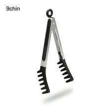 Stainless Steel & Silicone Tongs, Heat Resistant Food Clip, Kitchen Tongs For Barbecue, Pasta, Bread, Salad, Fruit - Multicolor - View 13