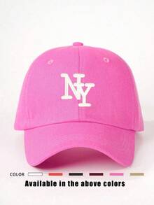 1 Pc Adjustable "NY" Embroidered Baseball Cap - Y2K Sunscreen Outdoor Hat For Spring Autumn Beach Travel - Black - View 6