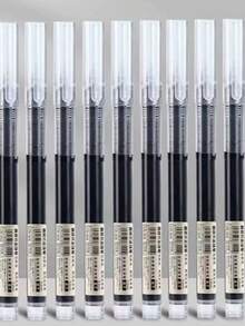 Straight Liquid Rollerball Pen Quick-Drying Black Pen Student Pen Gel Pen Stationery Large Capacity 0.5mm Brush Question Pen Wholesale - Multicolor - View 10