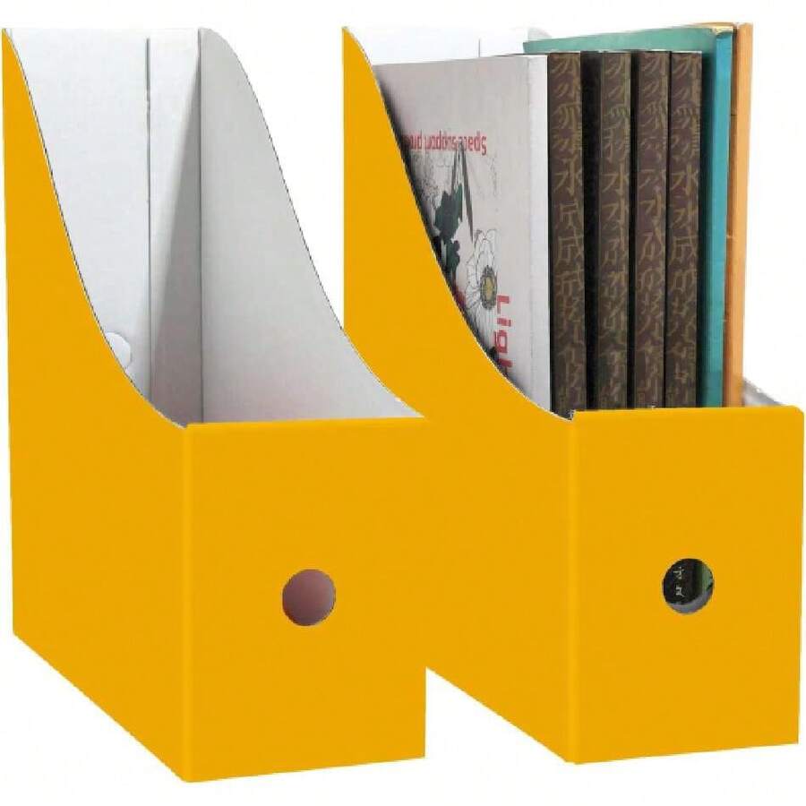 - Paquete de 2 soportes para carpetas para computadora, color amarillo dorado para biblioteca, oficina, hogar, 10.6 pulgadas de alto x 10.2 pulgadas de largo x 3.5 pulgadas de ancho en,38199576 - Rosa vieja - Ver 1