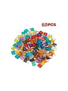 60-Pack Blade Fuse, Insert Type Car Fuse, Small Size 5A/10A/15A/20A/25A/30A Suitable For Cars And Trucks - 60 - View 1
