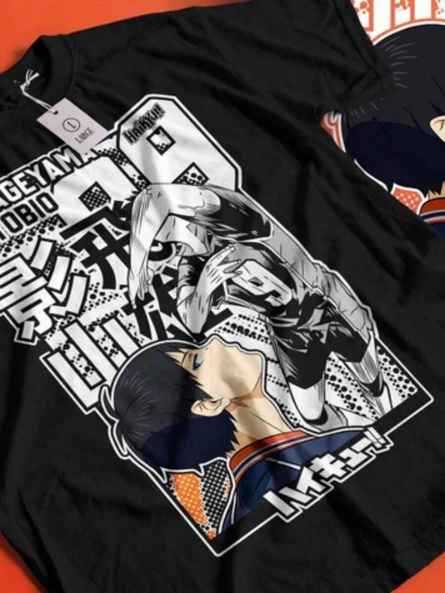 Haikyuu,Hinata,Kageyama,Nekoma,Haikyuu New Unisex Shirt,Anime,Gifts 292 - 黑色 - 查看 1