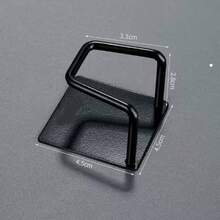 强力粘性金属挂钩，适用于淋浴配件套装、衣柜入口收纳、壁挂式挂钩、浴室毛巾架、帽子、外套（黑色方形）