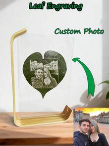 Customized Personalized Leaf Carving Art, Customized Leaf Photo Frame, Personalized Gift, Customized Photo Album, Personalized Gift, Valentine's Day Gift