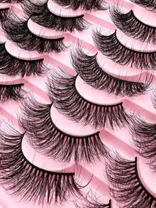 30 Pairs Mixed Pack Natural Crossover False Eyelashes, Handmade Lengthened Thick Curly Eyelashes Artificial 3D Faux Mink Eyelashes D Curvature Makeup Tools Hot Sellers Daily Life,.Strip Lashes, Lashes, Eyelashes, Lashes - Lông mi giả kiểu mắt mèo 2 - Xem 5