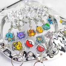 6pcs Pokemon Themed Star Shaped Acrylic Charms, Cute Anime Cartoon Backpack, Wallet, Phone Case Pendant Accessories, Holiday Gift - Multicolor - View 9