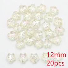 20 piezas/paquete Cuentas de vidrio con forma de zorro de 12 mm, suministros para hacer joyas DIY para collares, pulseras, aretes, colgantes, también adecuados para teléfonos, llaveros, decoración de autos - Pequeño zorro de 12 mm - Ver 22