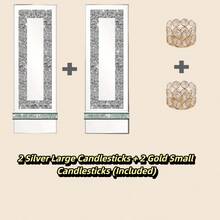 2pcs Candle Wall Lamps, 2 Small Gold Candlesticks As A Gift, Gorgeous Silver Mirrored Wall Lamps For Home Use, Suitable For Living Rooms And Dining Rooms, Glass Candlestick Wall Decorations, Ideal For Easter Decorations, Mother's Day Decorations, And Party Atmosphere Lighting - 銀色 - 查看 4