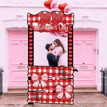 1件情人节相框、情人节窗帘、浪漫粉色小矮人派对拍照背景、结婚周年纪念派对装饰 - 彩色 - 查看 8