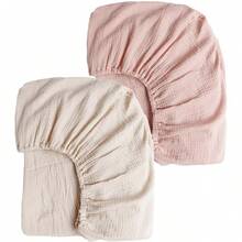 Cotton Muslin Baby Crib Sheet, Soft & Breathable, Fits Standard Crib Mattress, 52" X 28" - Multicolor - View 16