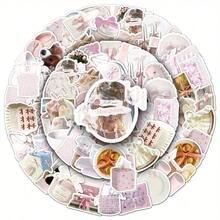 50 Pink Cute Bow Stickers, PVC Self-Adhesive Reusable Variety Of Vinyl Trim For Laptops, Water Bottles, Luggage, And Skateboards - 50 mặt hàng - Xem 5