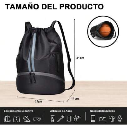 Mochila Deportiva  0401 con Cordón - Bolsa de Gimnasio Unisex Impermeable, Gran Capacidad y Duradera para Hombre/Mujer (Fútbol/Gym),38209836