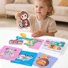 儿童剪纸手册 DIY 幼儿园手册 专注力训练 制作儿童剪纸 趣味折纸玩具 锻炼专注力 手部精细动作 益智玩具 亲子互动桌面玩具 入门级男孩女孩动手材料玩具 幼儿园儿童剪纸手册 DIY 材料包 手眼协调精细动作专注力训练玩具 - 彩色 - 查看 4